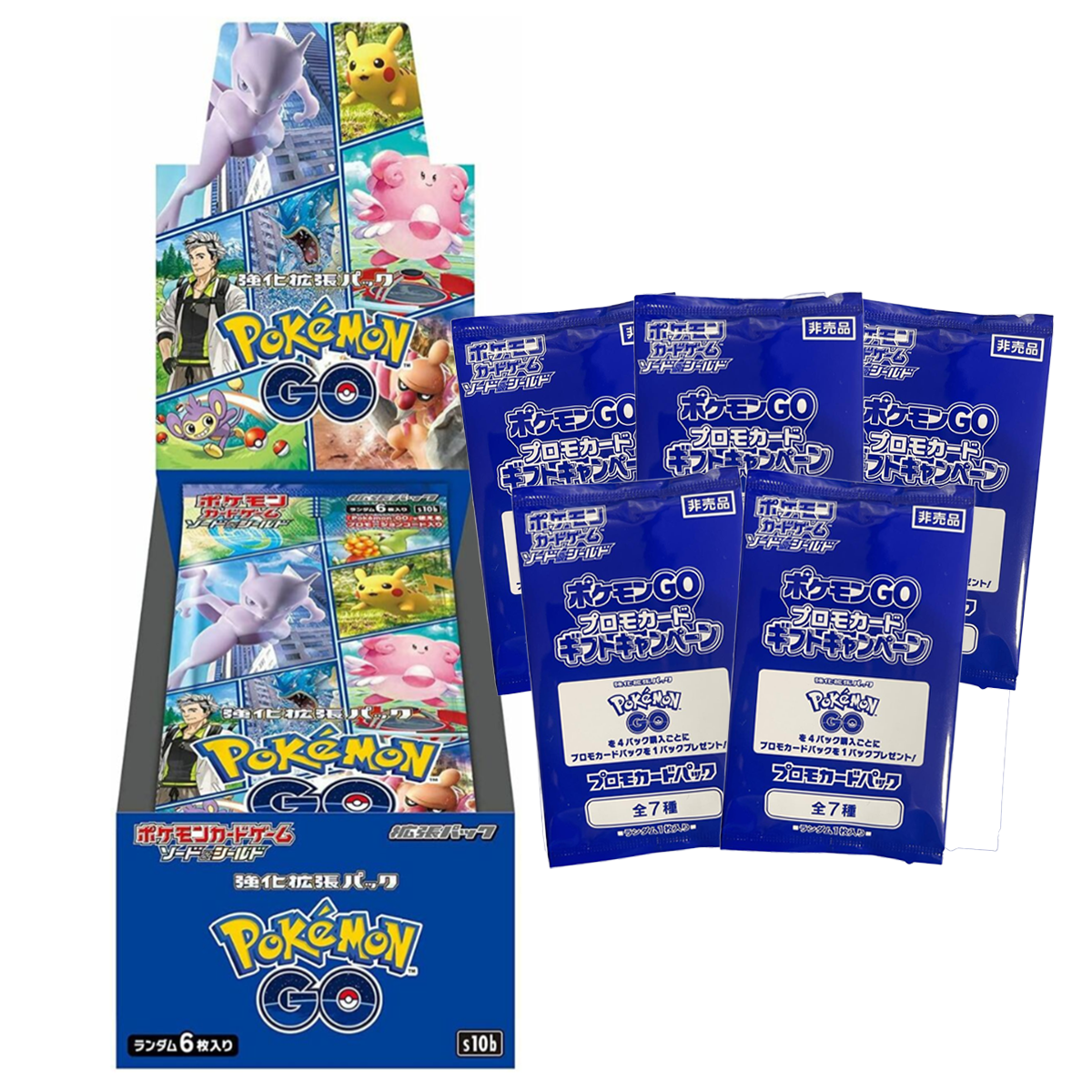 Pokemon GO s10b Booster Box & 5x Promo Pack Bundle - Japanese Pokemon TCG